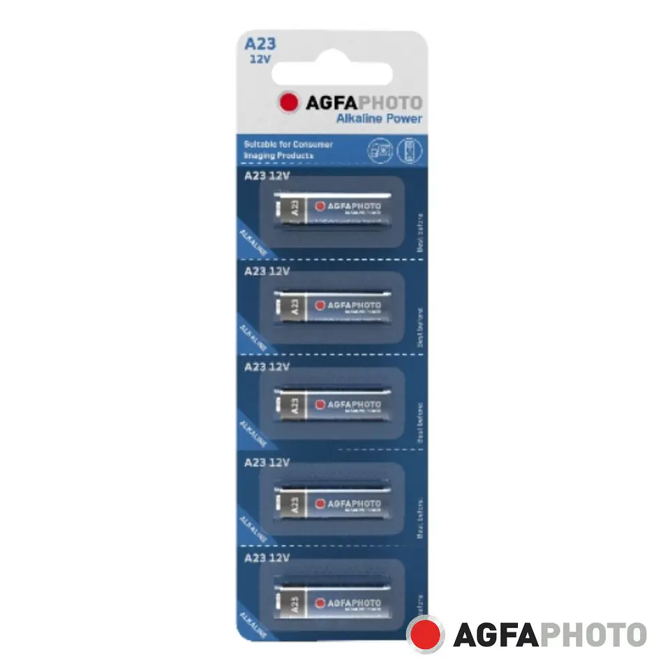 PILHA ALCALINA LR23A/A23 12V 5X BLISTER POWER AGFAPHOTO 1