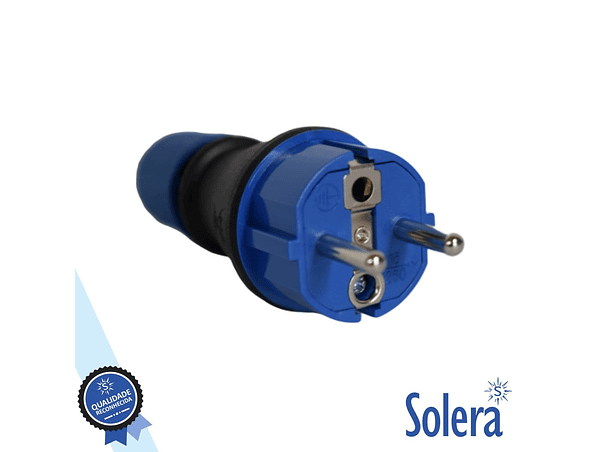 FICHA SCHUKO MACHO 16A/250V IP54 PRETO SOLERA 1