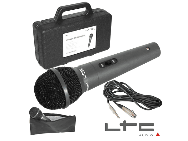 MICROFONE DINÂMICO COM CABO/MALA/BOLSA 80HZ-20KHZ LTC 1