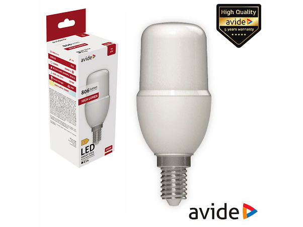 LÂMPADA LED E14 STICK T37 7W 230V 3000K 806LM AVIDE 1