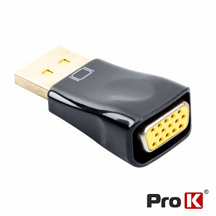 FICHA ADAPTADORA DISPLAYPORT MACHO / VGA FÊMEA PROK