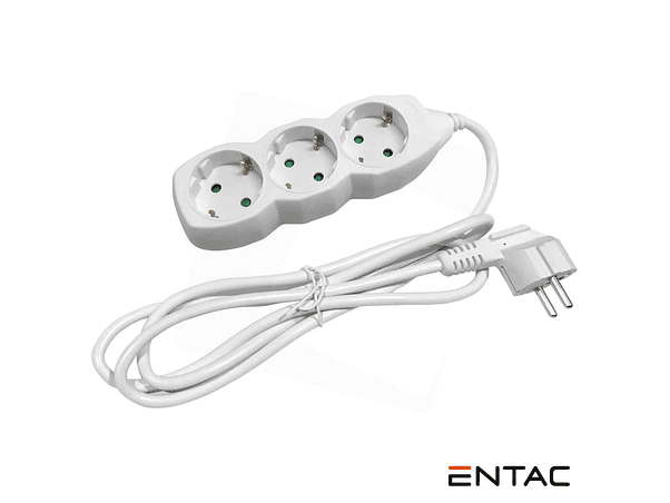 TOMADA ELÉTRICA COM 3 SAÍDAS 1.5M ENTAC 1