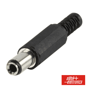 FICHA ALIMENTAÇÃO DC FÊMEA COM GUARDA CABO PVC 10MM