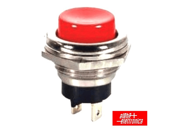 COMUTADOR PRESSÃO REDONDO NORMALMENTE ABERTO VERMELHO 1