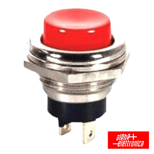 COMUTADOR PRESSÃO REDONDO NORMALMENTE ABERTO VERMELHO