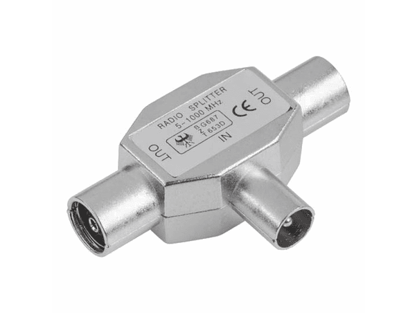 FICHA COAXIAL TRIPLA 2 MACHOS / 1 FÊMEA 1