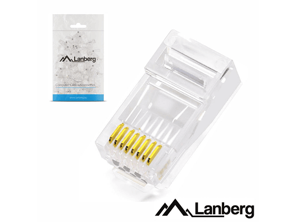 FICHA RJ45 MODULAR 8P8C CAT6 100PCS LANBERG 1