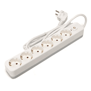 EXTENSÃO ELÉTRICA 6X SCHUKO COM INTERRUPTOR 3M 3G1.5