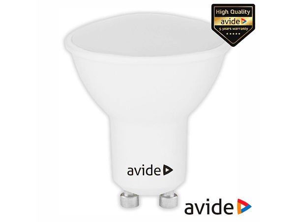 LÂMPADA LED GU10 SPOT 7W 230V 6400K 610LM VALUE RANGE AVIDE 1
