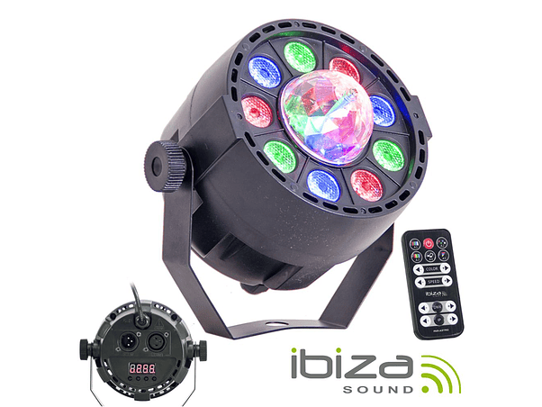 PROJETOR LUZ COM 9 LEDS RGBW DMX IBIZA 1