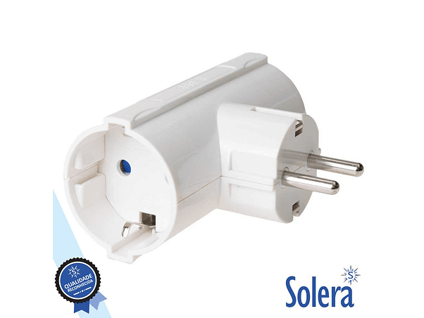 TOMADA ELÉTRICA COM 2 SAÍDAS E TERRA SOLERA 1