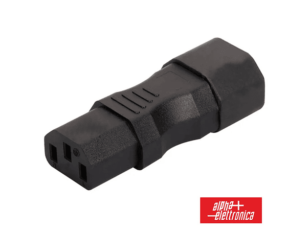 FICHA ALIMENTAÇÃO IEC C13 FÊMEA PARA IEC C14 MACHO 1