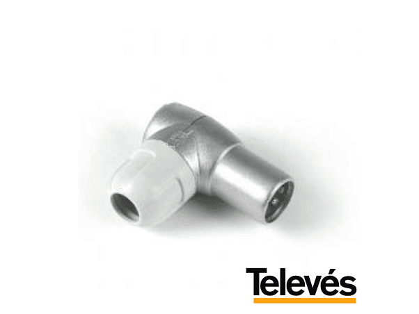 FICHA COAXIAL MACHO 9.5MM ANGULAR TELEVÉS 1