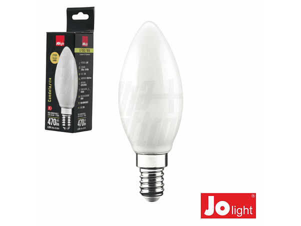 LÂMPADA LED E14 VELA FILAMENTO 4.5W 230V 2700K 470LM JOLIGHT 1