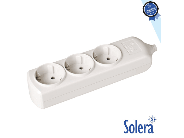 TOMADA ELÉTRICA COM 3 SAÍDAS SCHUKO SOLERA 1