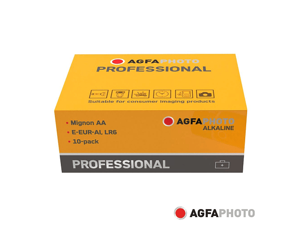 PILHA ALCALINA AA 1.5V 10X INDUSTRIAL AGFAPHOTO 1