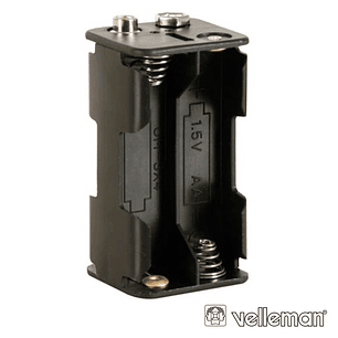 SUPORTE PARA 4 PILHAS AA COM TERMINAIS SNAP VELLEMAN