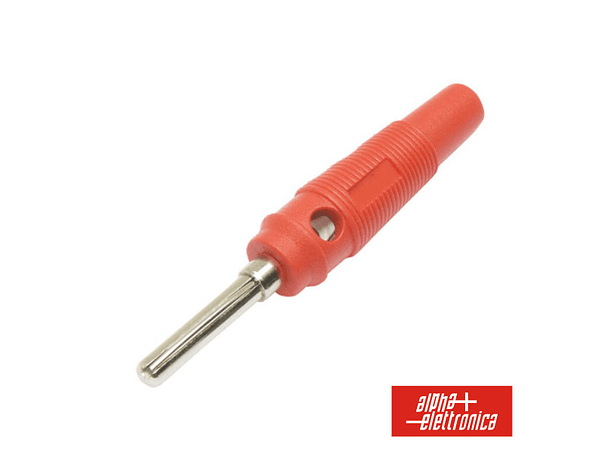 FICHA BANANA 4MM VERMELHA 1