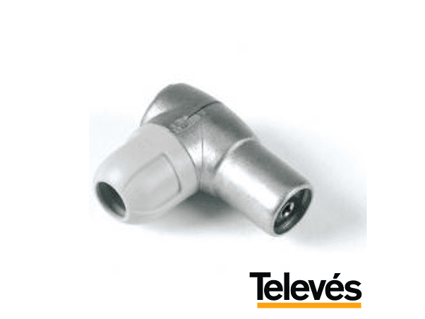 FICHA COAXIAL FÊMEA 9.5MM ANGULAR TELEVÉS 1