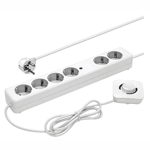 EXTENSÃO ELÉTRICA 6X SCHUKO COM INTERRUPTOR DE PÉ 1.5M