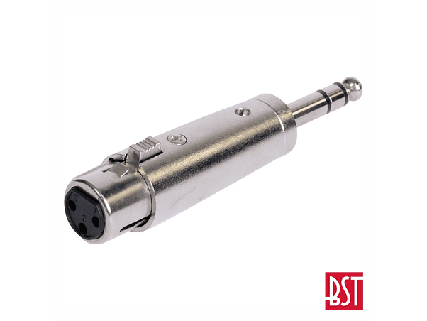 FICHA ADAPTADORA XLR 3P FÊMEA / JACK 6.35MM MACHO ST BST 1