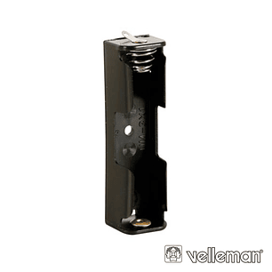 SUPORTE PARA 1 PILHA AA COM TERMINAIS PARA SOLDAR VELLEMAN