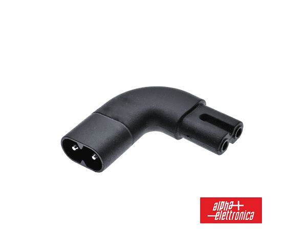 FICHA ALIMENTAÇÃO IEC C7 FÊMEA PARA IEC C8 MACHO 90º 1