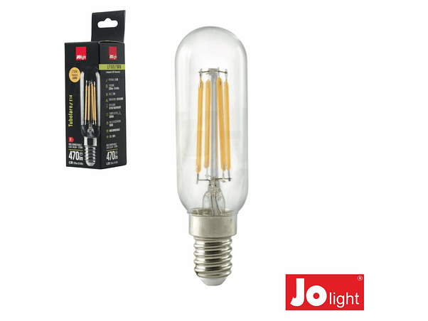LÂMPADA LED E14 T25 FILAMENTO 4.5W 230V 2700K 470LM JOLIGHT 1