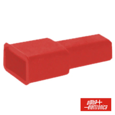 COBERTURA PARA TERMINAIS FASTON 6.35MM VERMELHO