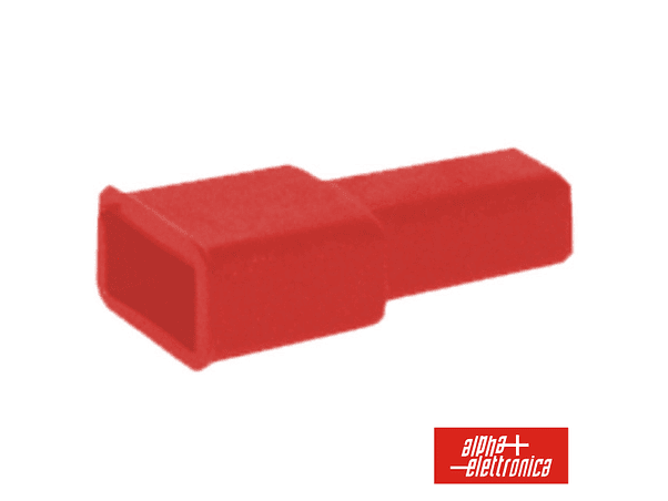 COBERTURA PARA TERMINAIS FASTON 6.35MM VERMELHO 1