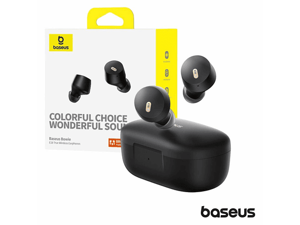 AURICULARES EARBUDS TWS BLUETOOTH BOWIE E18 PRETO BASEUS 1