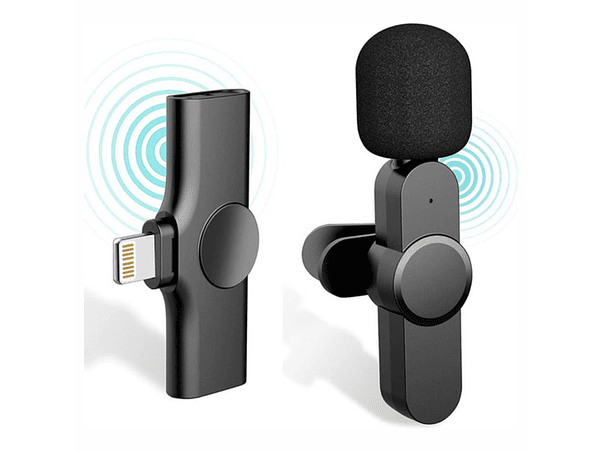 MICROFONE LAPELA SEM FIOS COM RECEPTOR LIGHTNING 1