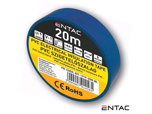 FITA ISOLADORA AZUL 20M ENTAC 1