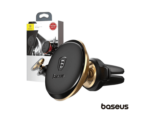SUPORTE TELEMÓVEL MAGNÉTICO COM PORTA CABOS DOURADO BASEUS 1