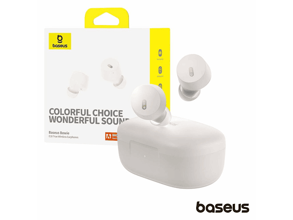 AURICULARES EARBUDS TWS BLUETOOTH BOWIE E18 BRANCO BASEUS 1