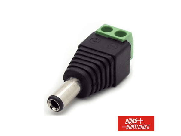 FICHA ALIMENTAÇÃO DC FÊMEA 5.5X2.1MM LIGAÇÃO PARAFUSO 1