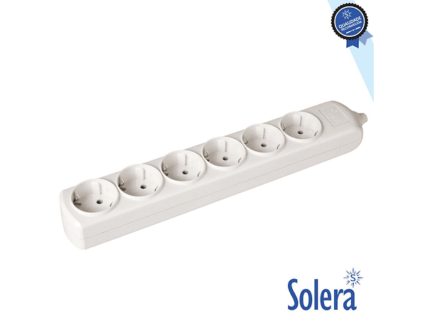 TOMADA ELÉTRICA COM 6 SAÍDAS SCHUKO SOLERA 1