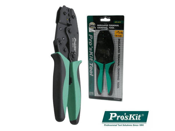 ALICATE DE CRAVAR TERMINAIS ISOLADOS 220MM PROSKIT 1