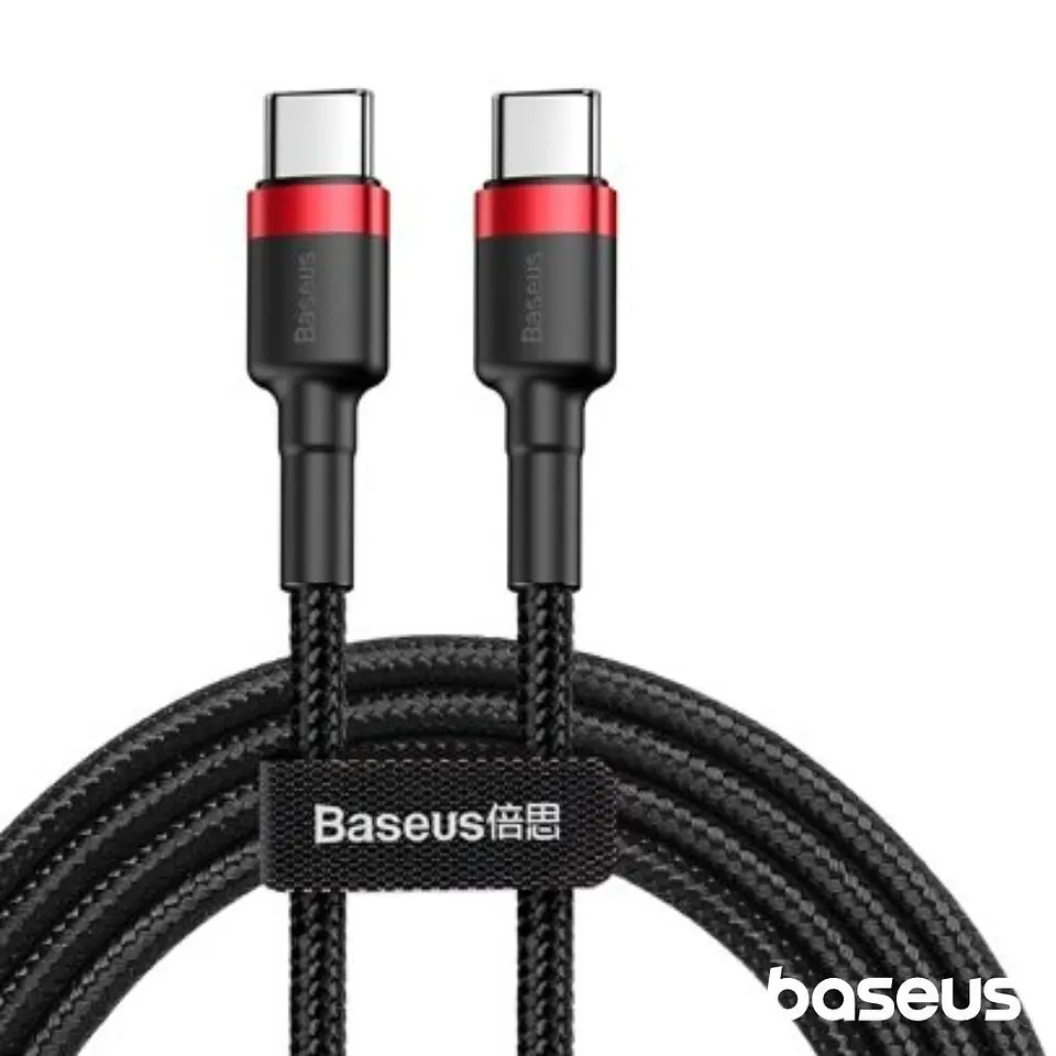 CABO USB-C PD MACHO PARA USB-C PD 3A 2M VERMELHO CAFULE BASEUS 1