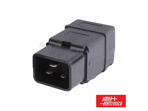 FICHA ALIMENTAÇÃO IEC C20 MACHO PARA EXTENSÃO ALPHA 1