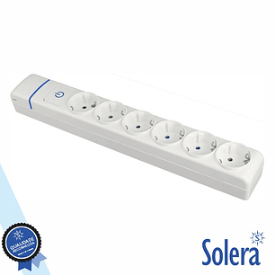EXTENSÃO ELÉTRICA 6X SCHUKO COM INTERRUPTOR SOLERA