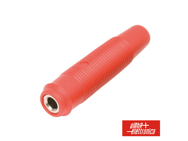 FICHA BANANA 4MM FÊMEA VERMELHA 1