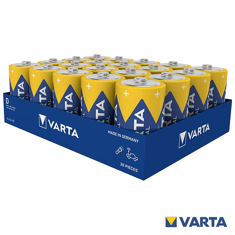 PILHA ALCALINA LR20/D 1.5V 20X INDUSTRIAL PRO VARTA