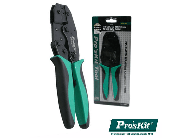 ALICATE DE CRAVAR TERMINAIS NÃO ISOLADOS 220MM PROSKIT 1