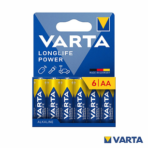 PILHA ALCALINA LR6/AA 1.5V 6X LONGLIFE POWER VARTA