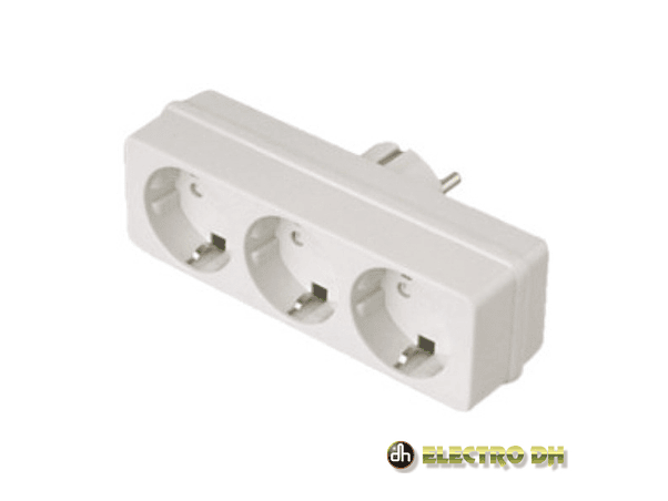 FICHA ELÉTRICA TRIPLA 3 SAÍDAS SCHUKO EDH 1