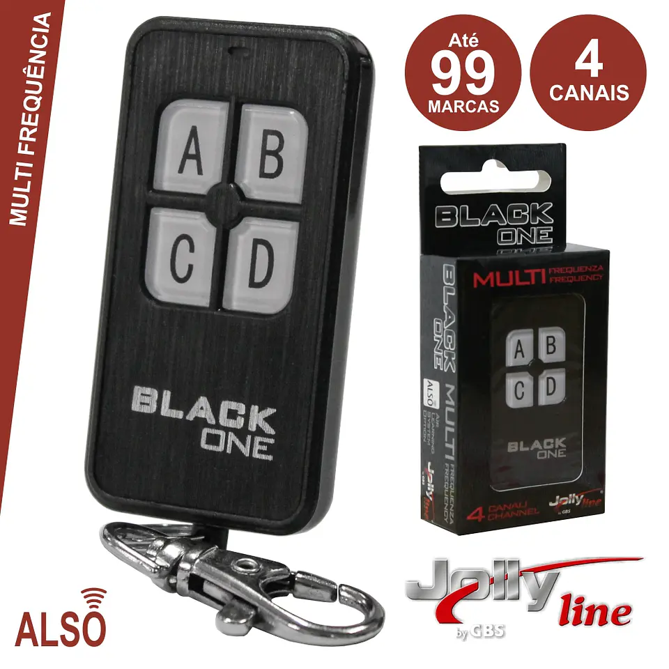 TELECOMANDO GARAGEM UNIVERSAL 4 CANAIS MULTIFREQ/ROLLINCODE 1