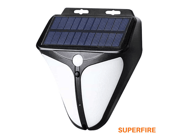 CANDEEIRO EXTERIOR SOLAR 6W 280LM COM SENSOR PIR SUPERFIRE 1