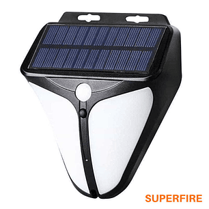 CANDEEIRO EXTERIOR SOLAR 6W 280LM COM SENSOR PIR SUPERFIRE