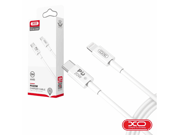 CABO USB-C MACHO / LIGHTNING MACHO 2M PD 20W XO 1